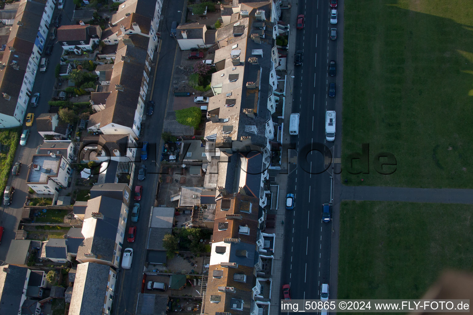 Aerial photograpy of Deal in the state England, Great Britain