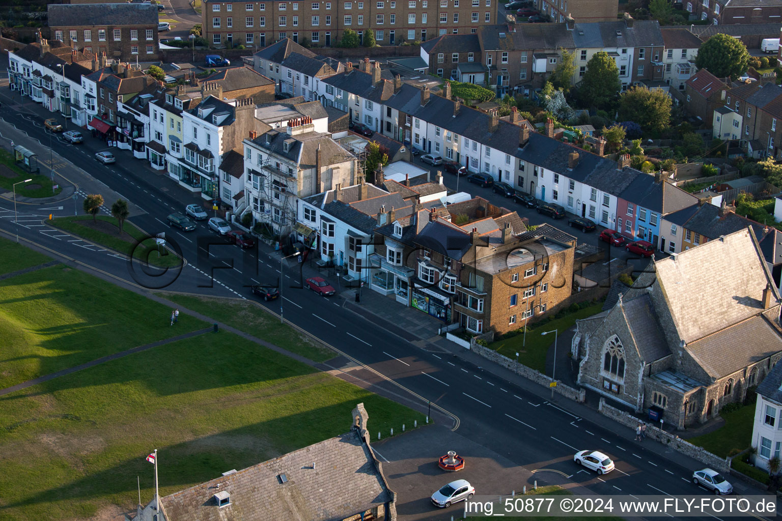 Deal in the state England, Great Britain seen from above