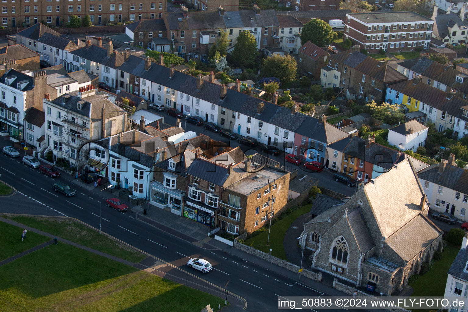 Bird's eye view of Deal in the state England, Great Britain