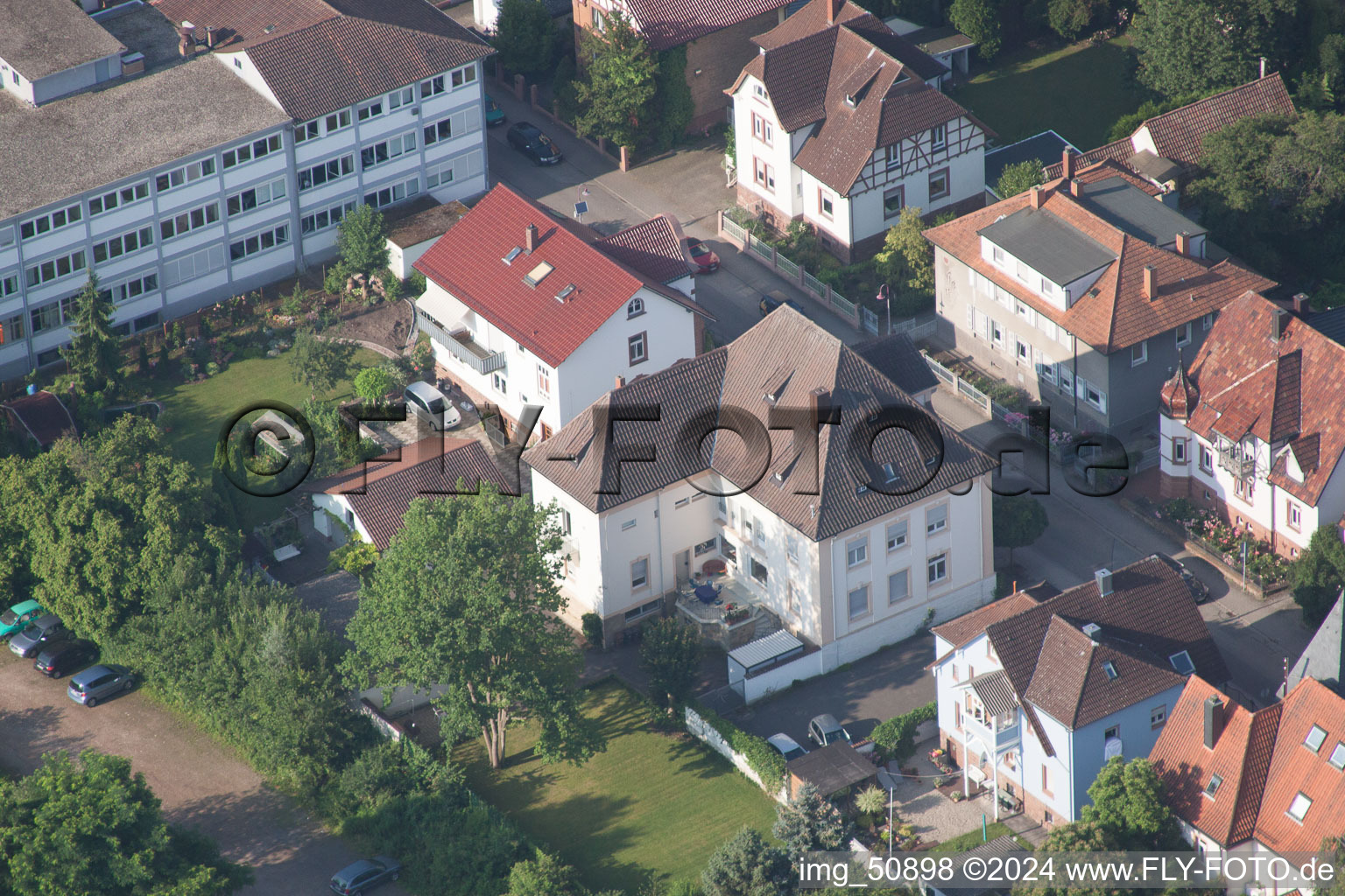 Drone recording of Kandel in the state Rhineland-Palatinate, Germany