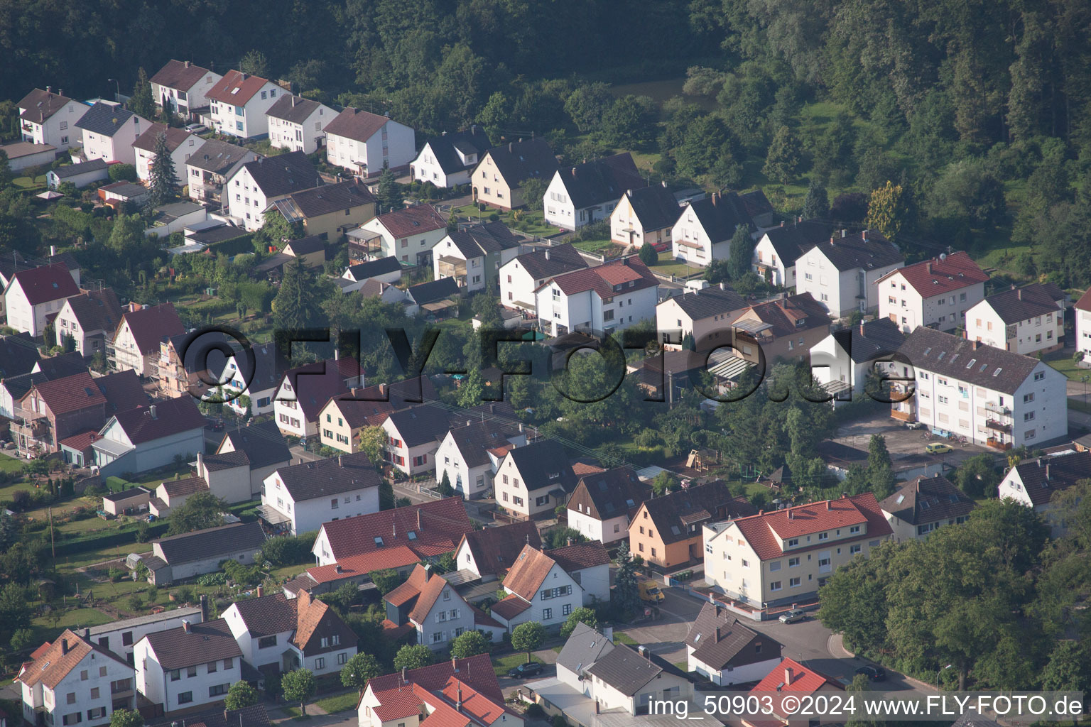 Kandel in the state Rhineland-Palatinate, Germany from the drone perspective