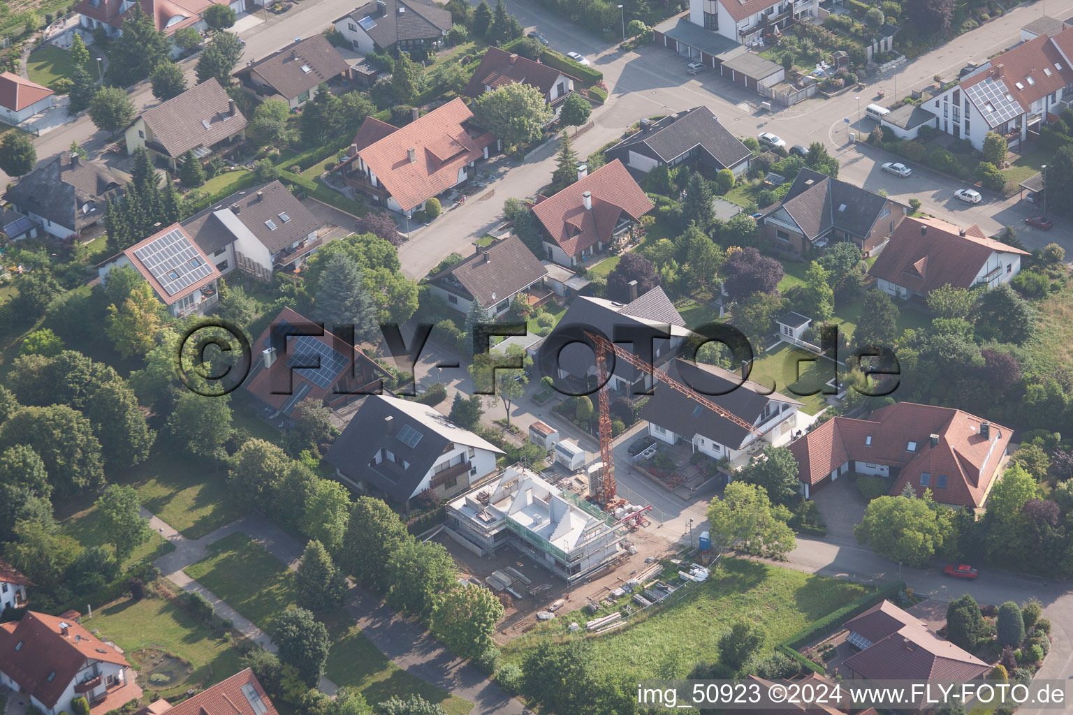 Kandel in the state Rhineland-Palatinate, Germany seen from a drone