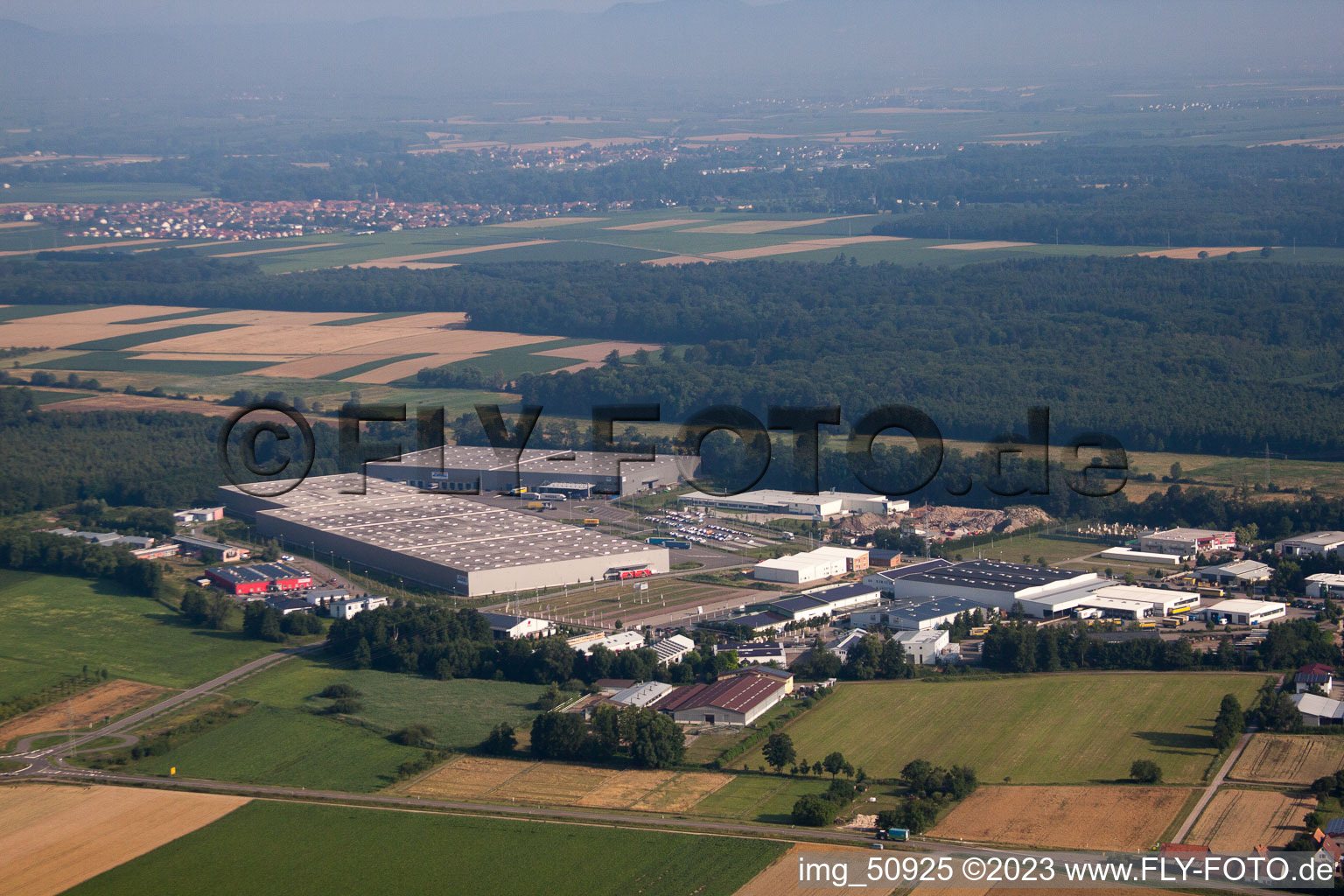 Horst industrial area, coincidence logistics center in the district Minderslachen in Kandel in the state Rhineland-Palatinate, Germany
