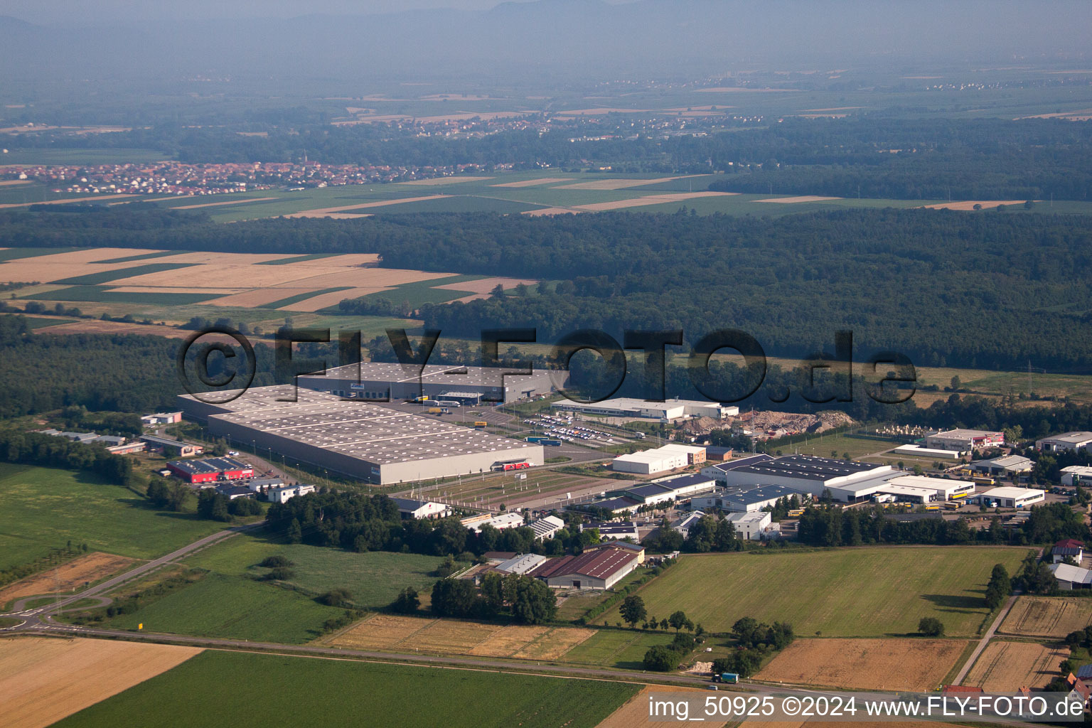 Horst Industrial Area, Zufall Logistics Center in the district Minderslachen in Kandel in the state Rhineland-Palatinate, Germany