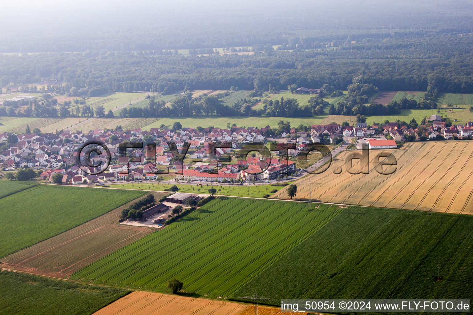 Aerial photograpy of Kandel in the state Rhineland-Palatinate, Germany