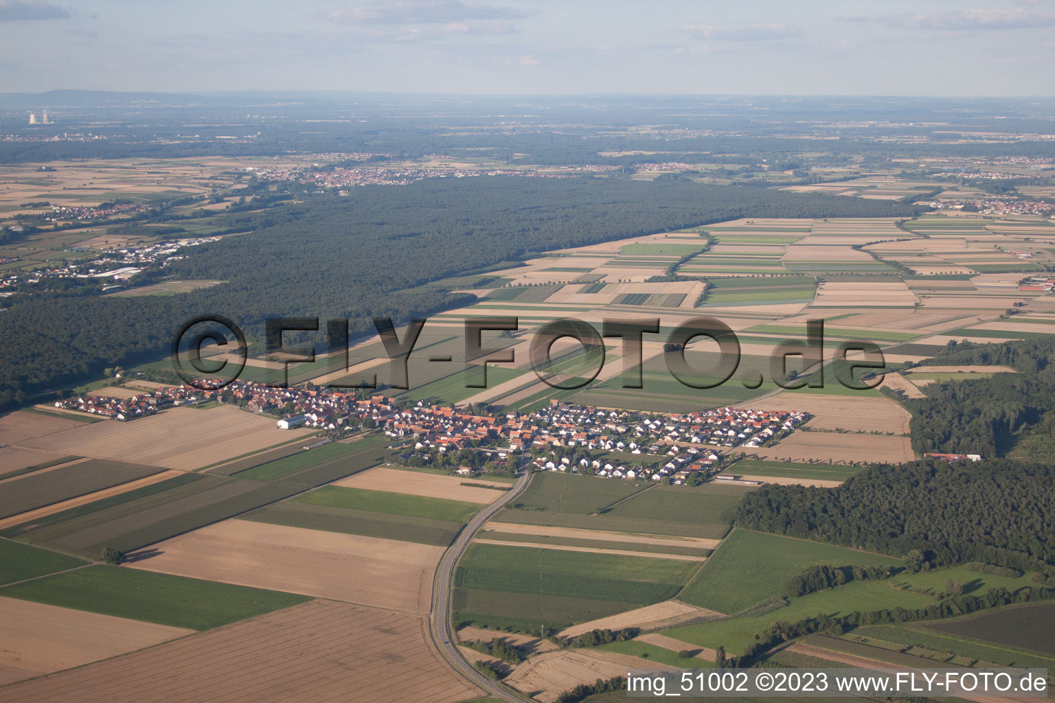 District Hayna in Herxheim bei Landau in the state Rhineland-Palatinate, Germany from a drone