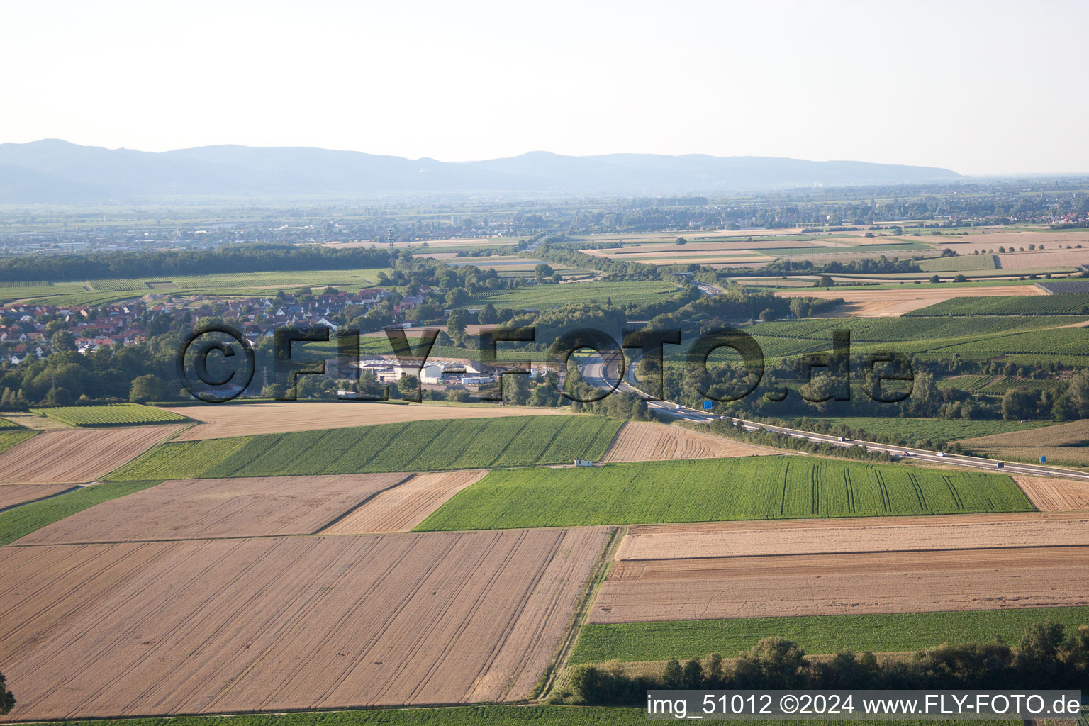 Geothermal plant of Pfalzwerke geofuture GmbH at Insheim on the A65 in Insheim in the state Rhineland-Palatinate, Germany