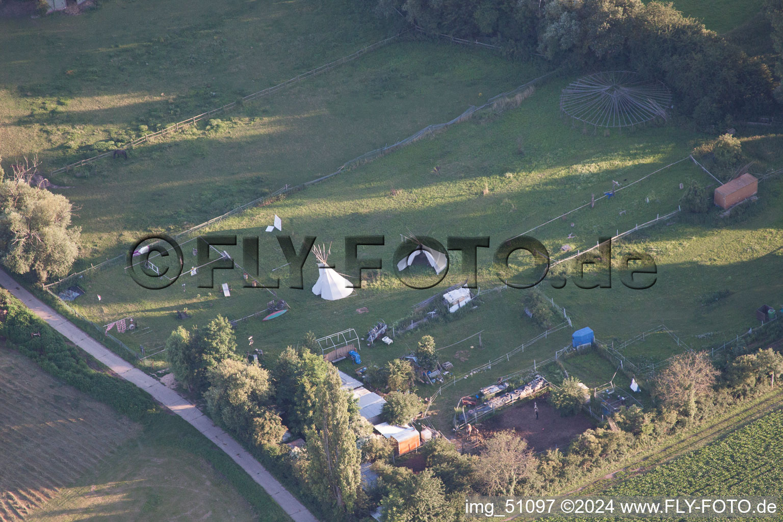 Aerial photograpy of District Billigheim in Billigheim-Ingenheim in the state Rhineland-Palatinate, Germany