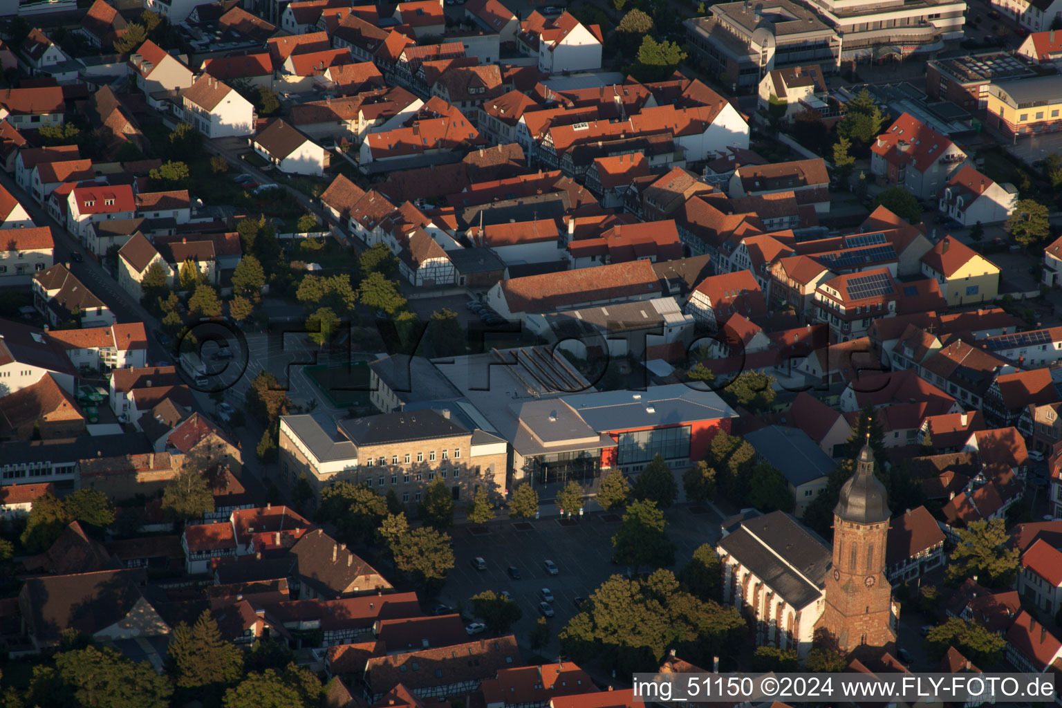 Renovated town hall on the market square in Kandel in the state Rhineland-Palatinate, Germany