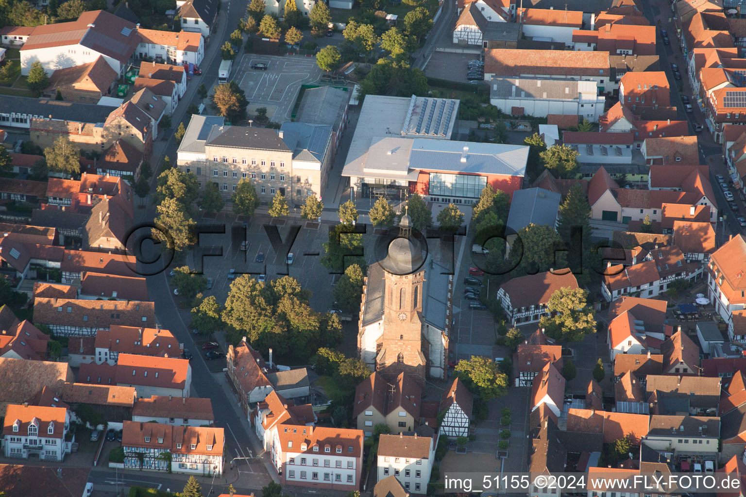 Kandel in the state Rhineland-Palatinate, Germany viewn from the air