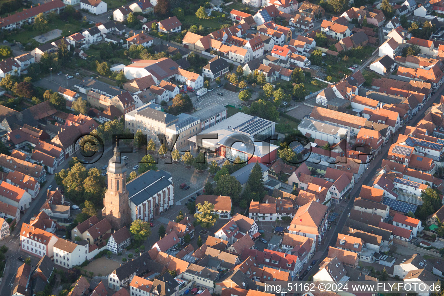 Kandel in the state Rhineland-Palatinate, Germany from the drone perspective