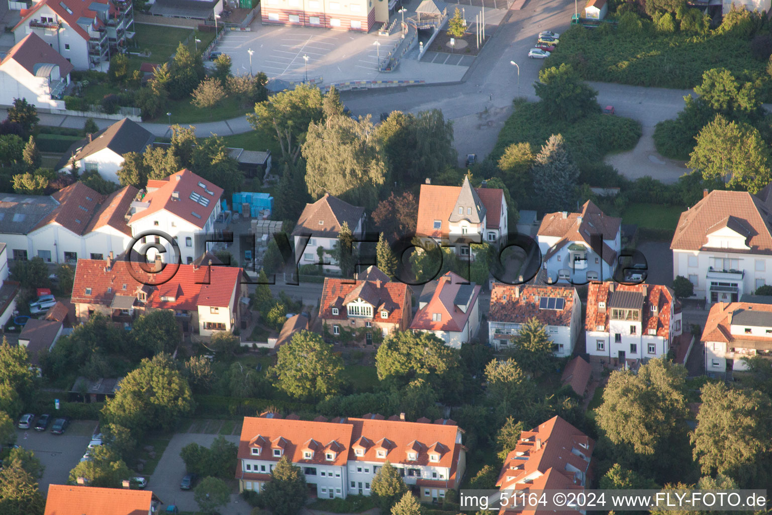 Kandel in the state Rhineland-Palatinate, Germany from a drone