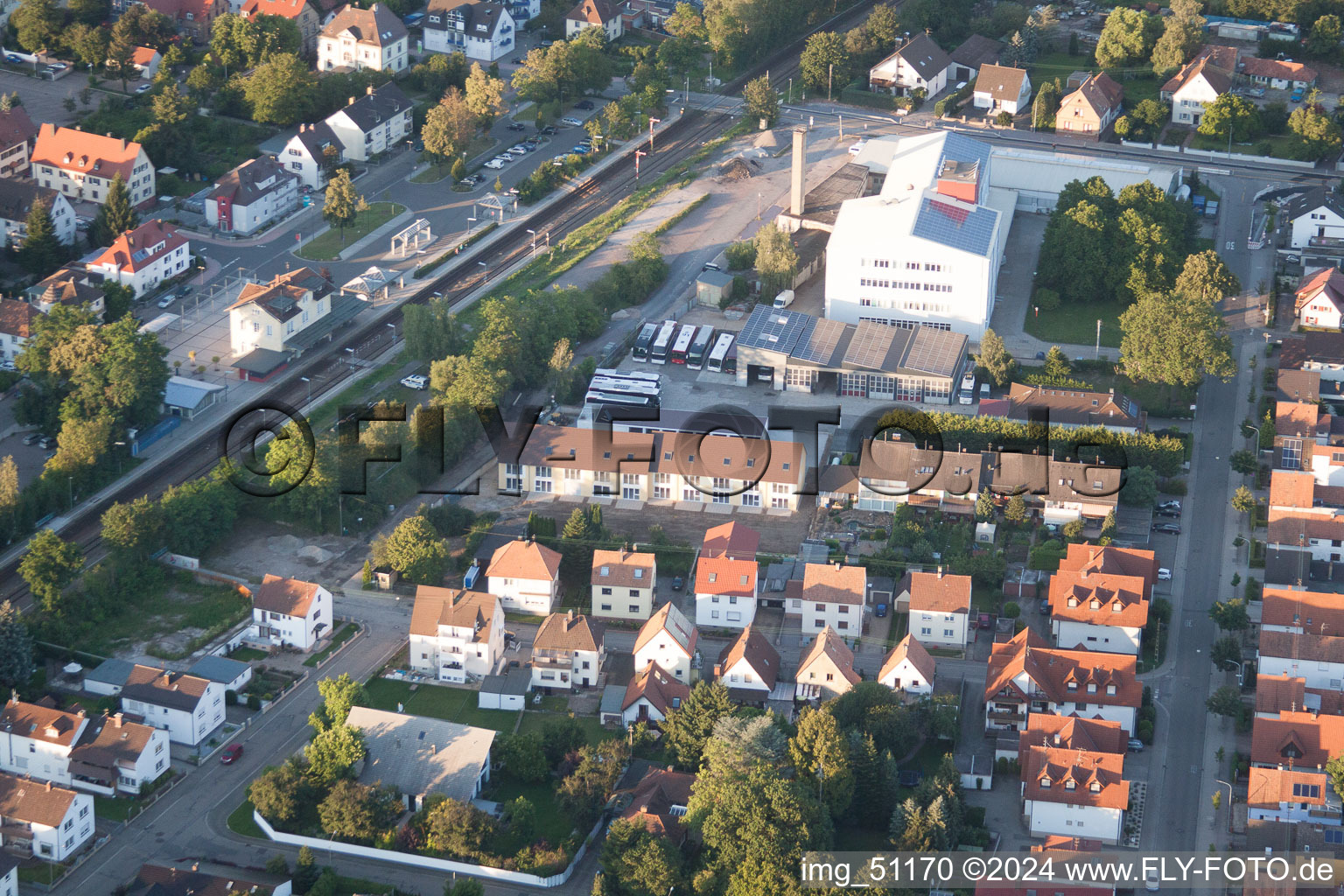 Aerial photograpy of Kandel in the state Rhineland-Palatinate, Germany