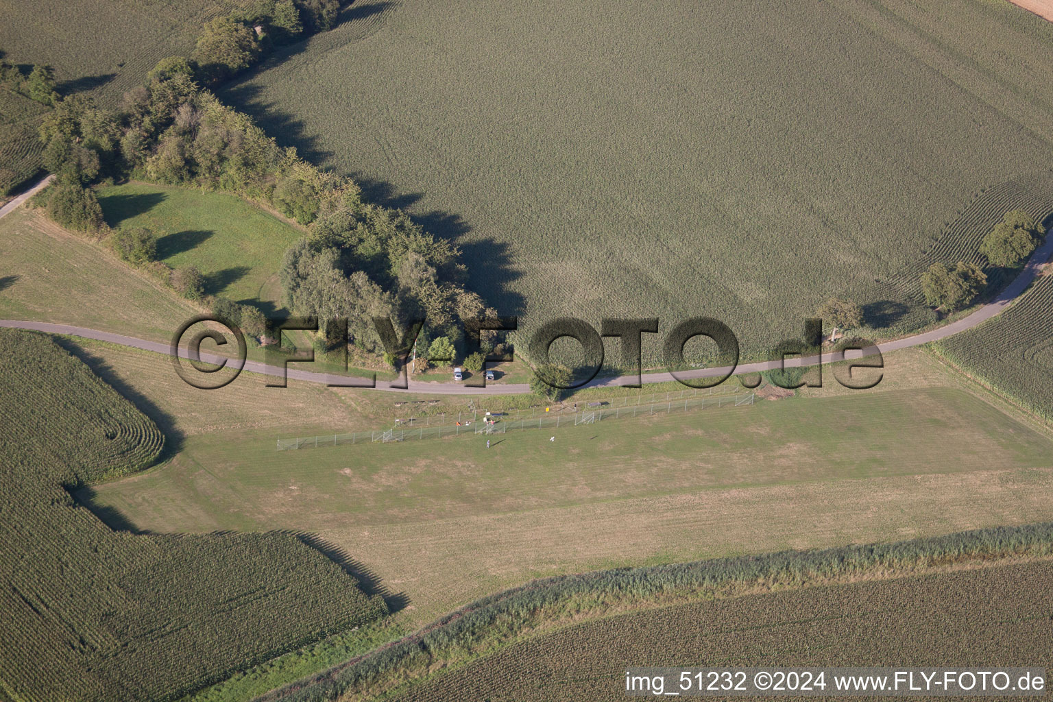 Model airfield in Oberotterbach in the state Rhineland-Palatinate, Germany out of the air