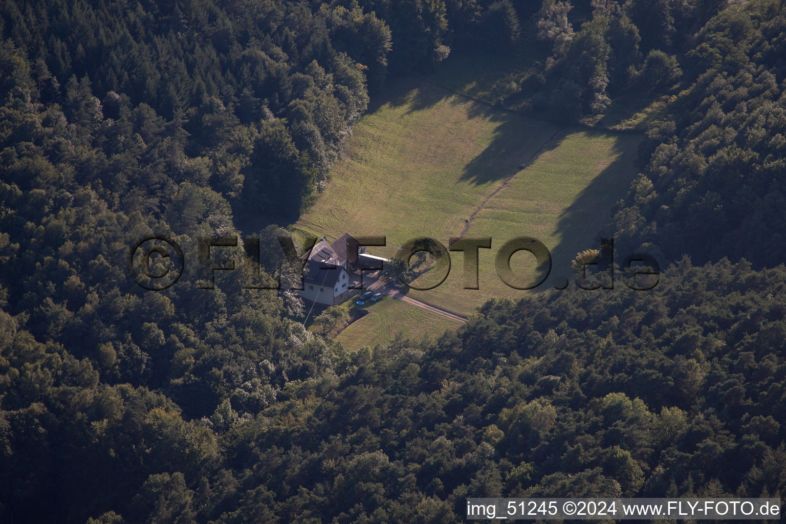 Oblique view of Oberotterbach in the state Rhineland-Palatinate, Germany