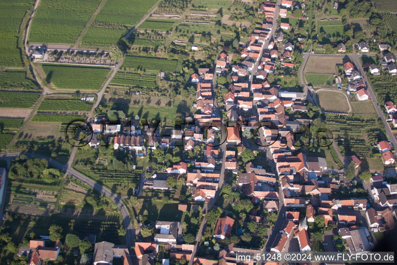 Oberotterbach in the state Rhineland-Palatinate, Germany out of the air