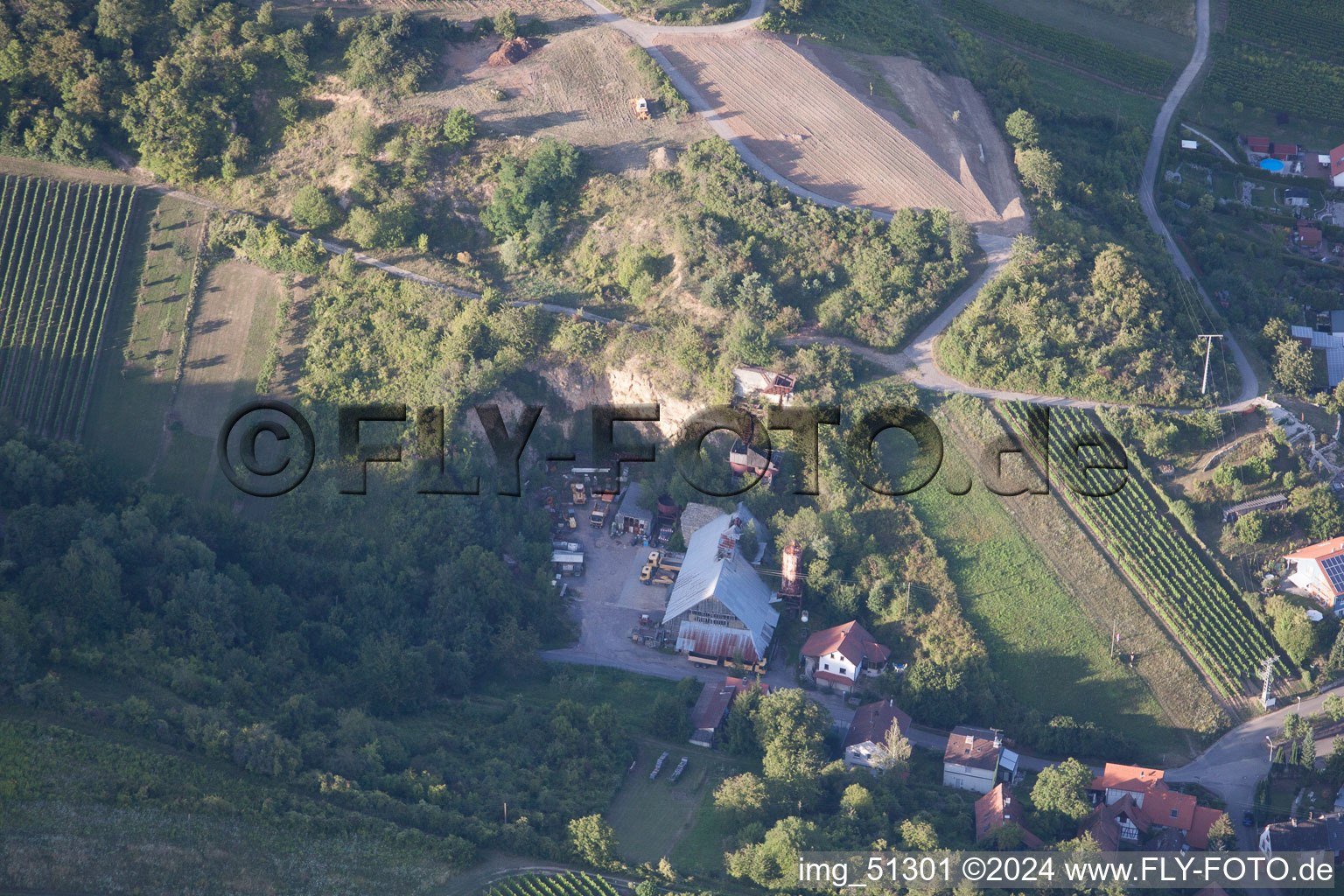 Drone image of District Gleishorbach in Gleiszellen-Gleishorbach in the state Rhineland-Palatinate, Germany