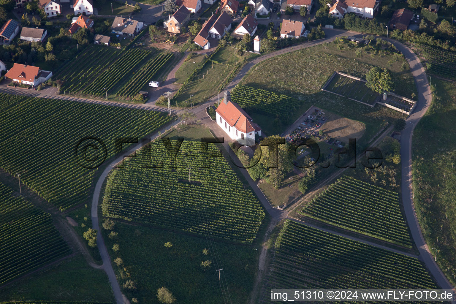 Churches building the chapel St. Dionysius in Gleiszellen-Gleishorbach in the state Rhineland-Palatinate