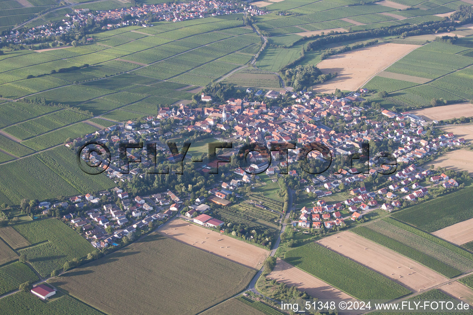 Oblique view of District Mörzheim in Landau in der Pfalz in the state Rhineland-Palatinate, Germany