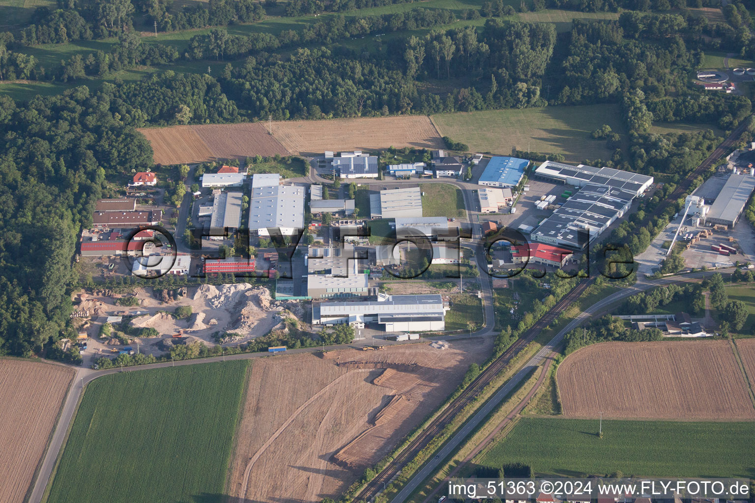 Rohrbach in the state Rhineland-Palatinate, Germany from above