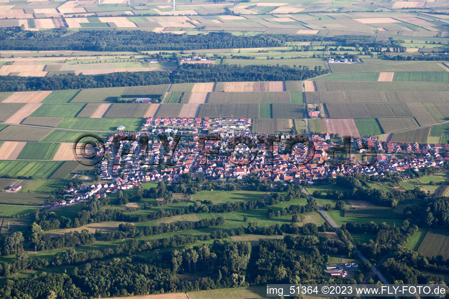 Rohrbach in the state Rhineland-Palatinate, Germany out of the air