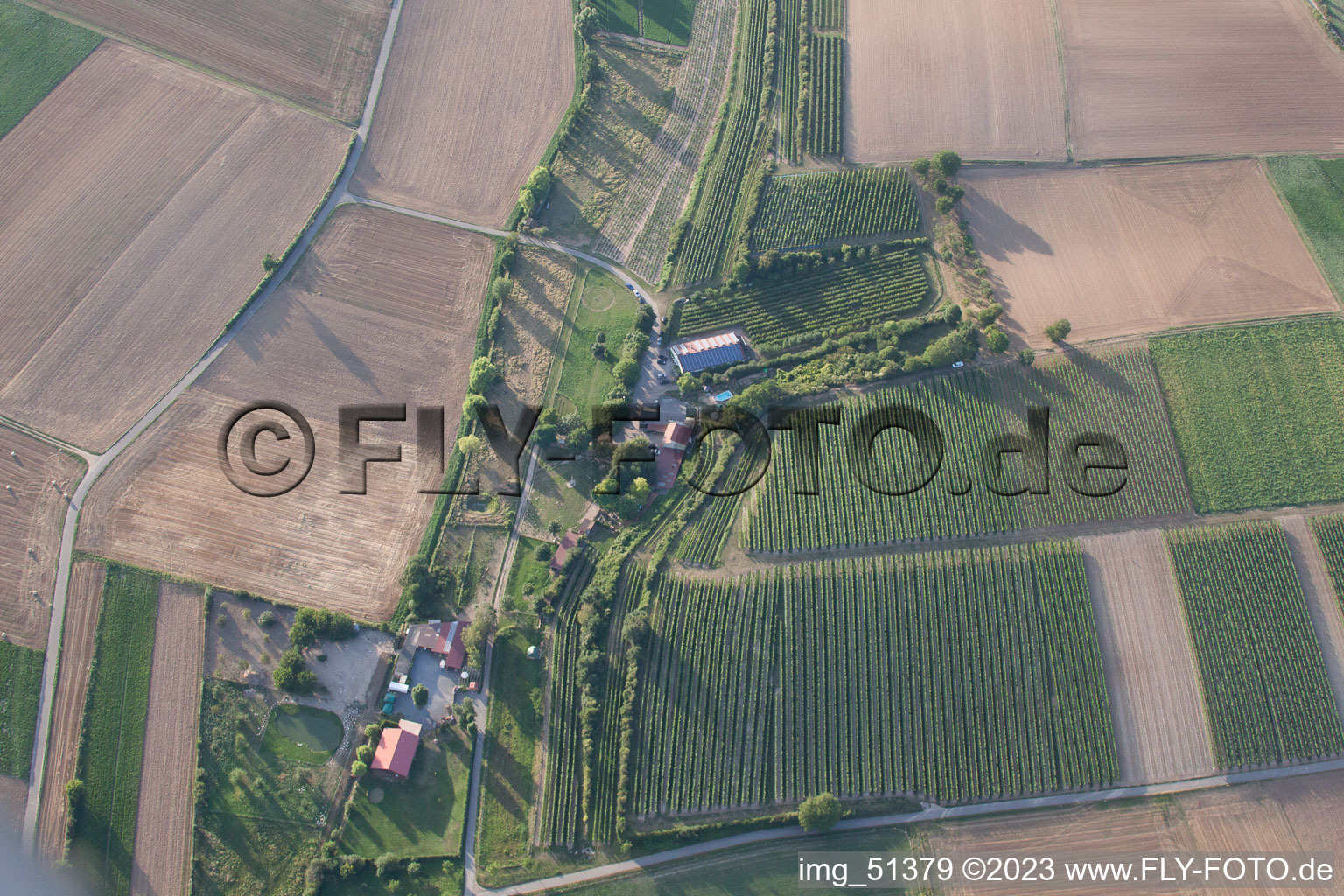 Drone image of District Herxheim in Herxheim bei Landau in the state Rhineland-Palatinate, Germany