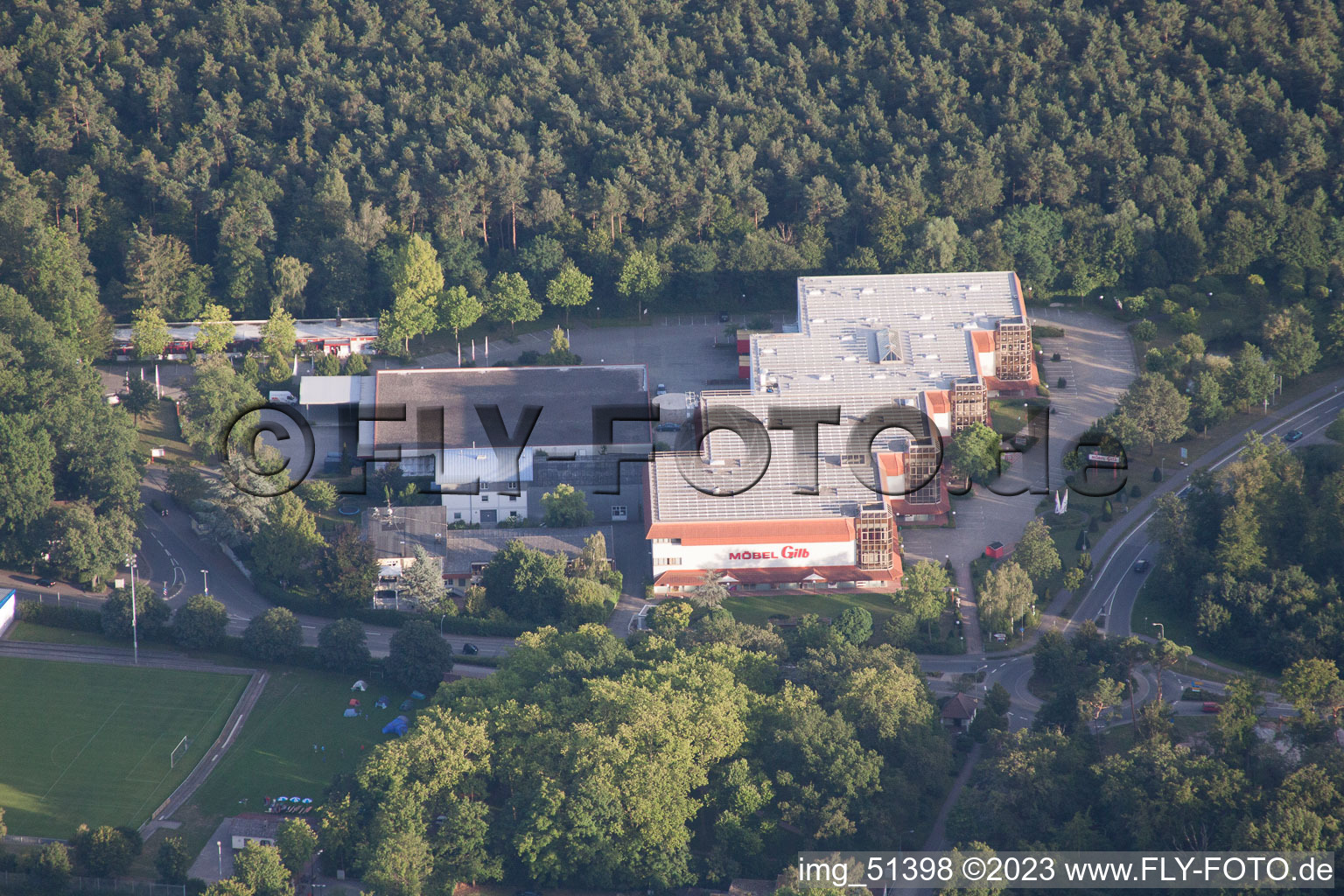 Drone recording of District Herxheim in Herxheim bei Landau in the state Rhineland-Palatinate, Germany