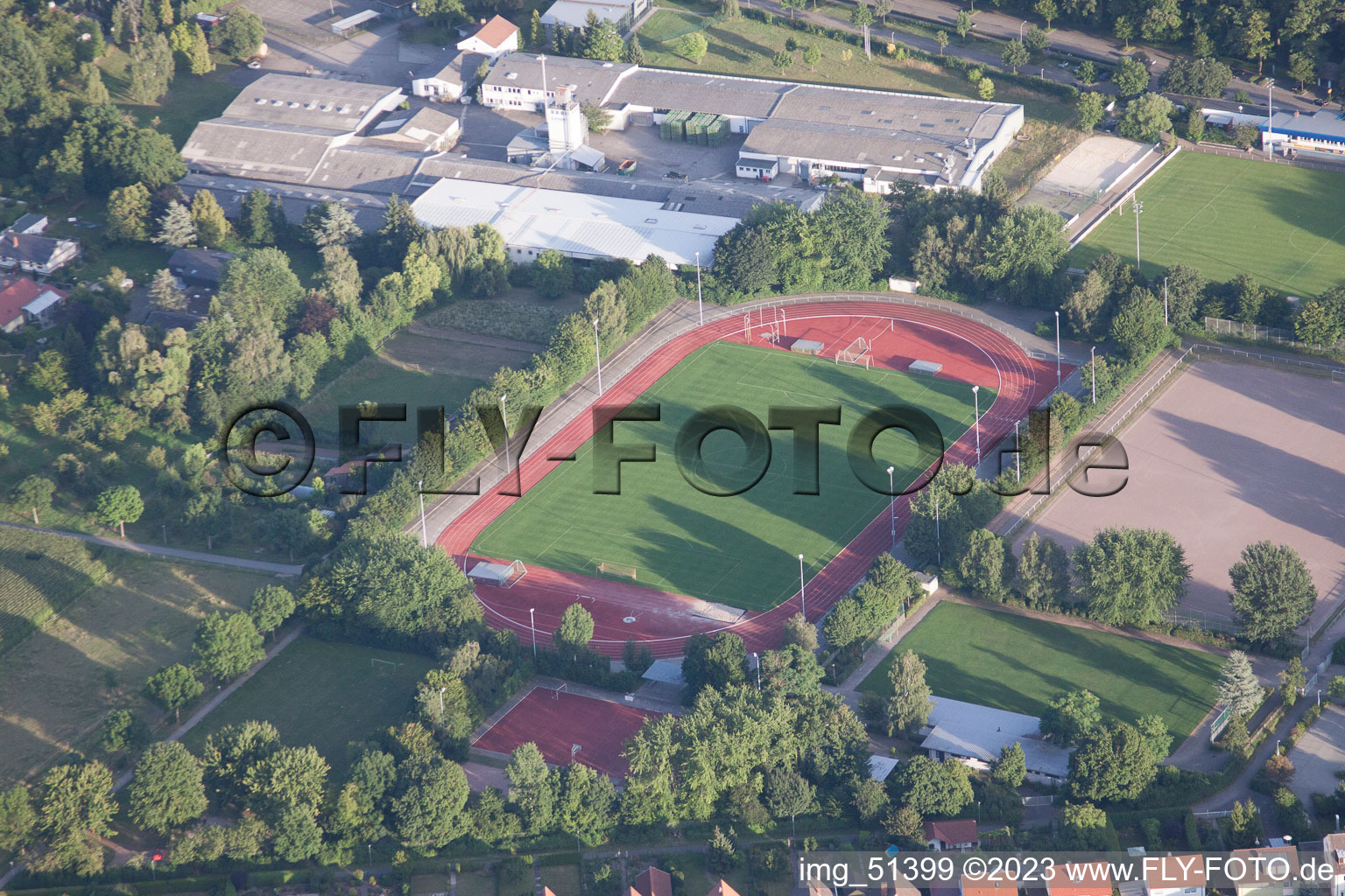 Drone image of District Herxheim in Herxheim bei Landau/Pfalz in the state Rhineland-Palatinate, Germany