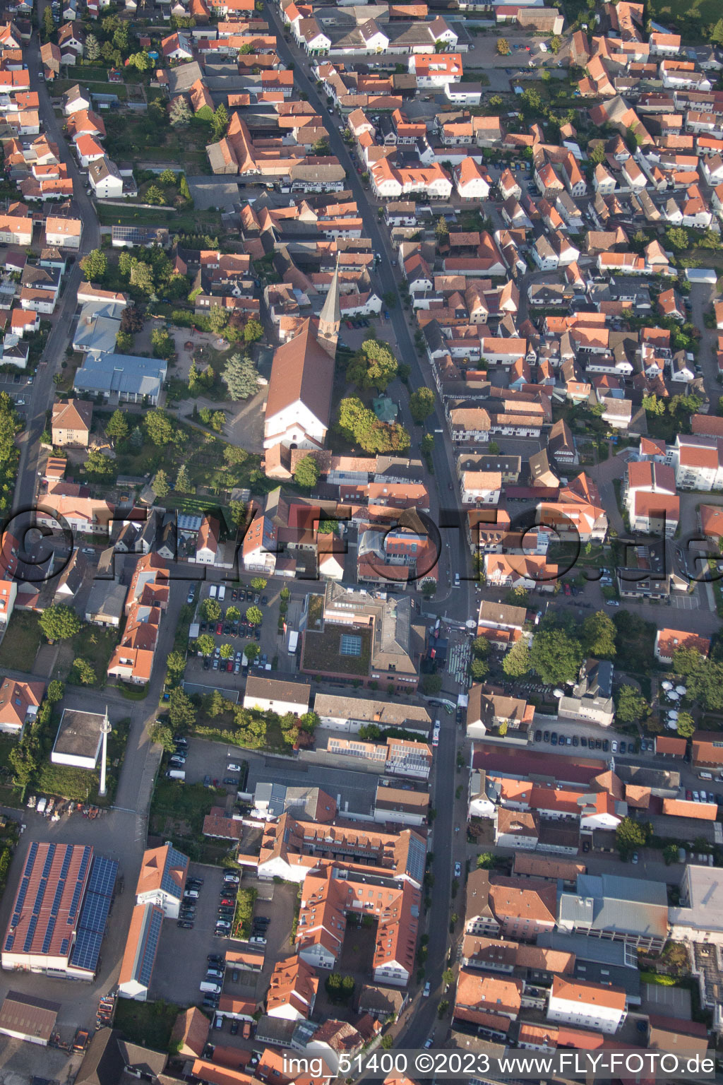 District Herxheim in Herxheim bei Landau/Pfalz in the state Rhineland-Palatinate, Germany from the drone perspective