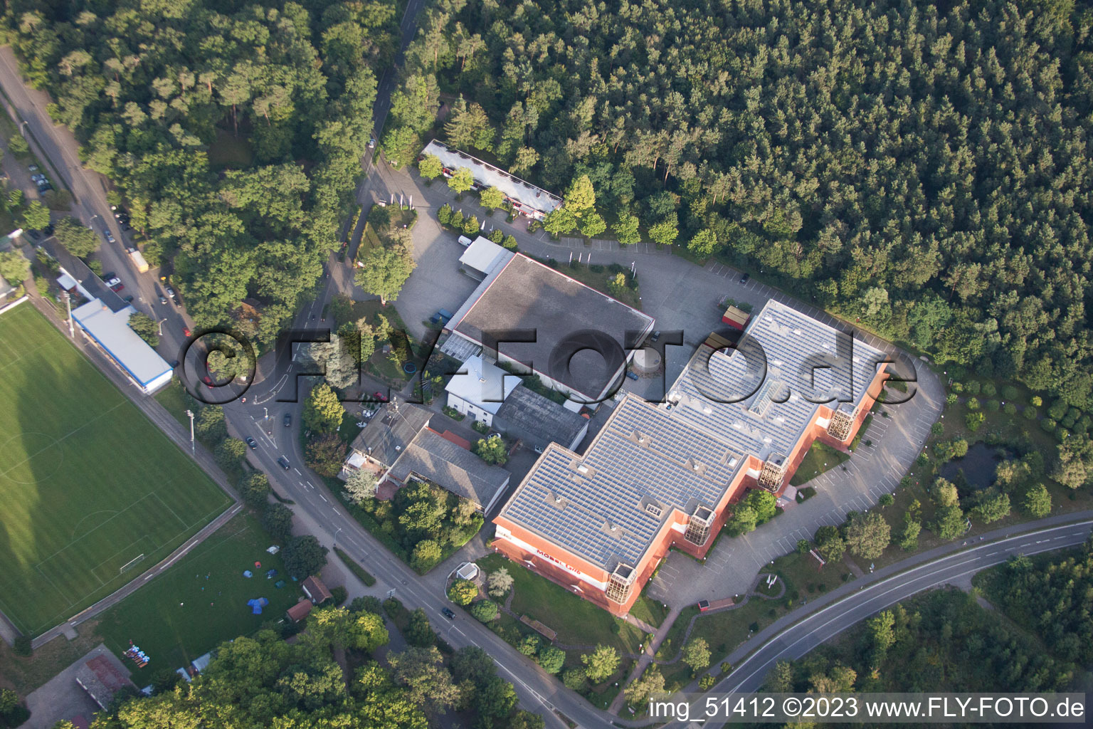 District Herxheim in Herxheim bei Landau in the state Rhineland-Palatinate, Germany seen from above