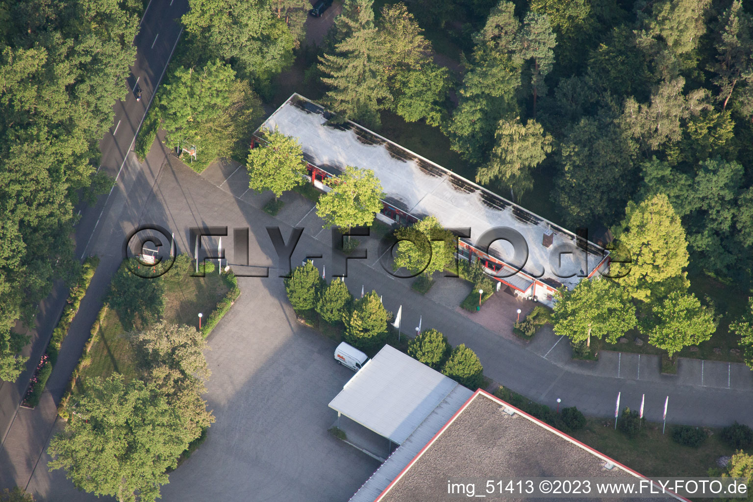 District Herxheim in Herxheim bei Landau/Pfalz in the state Rhineland-Palatinate, Germany from the plane