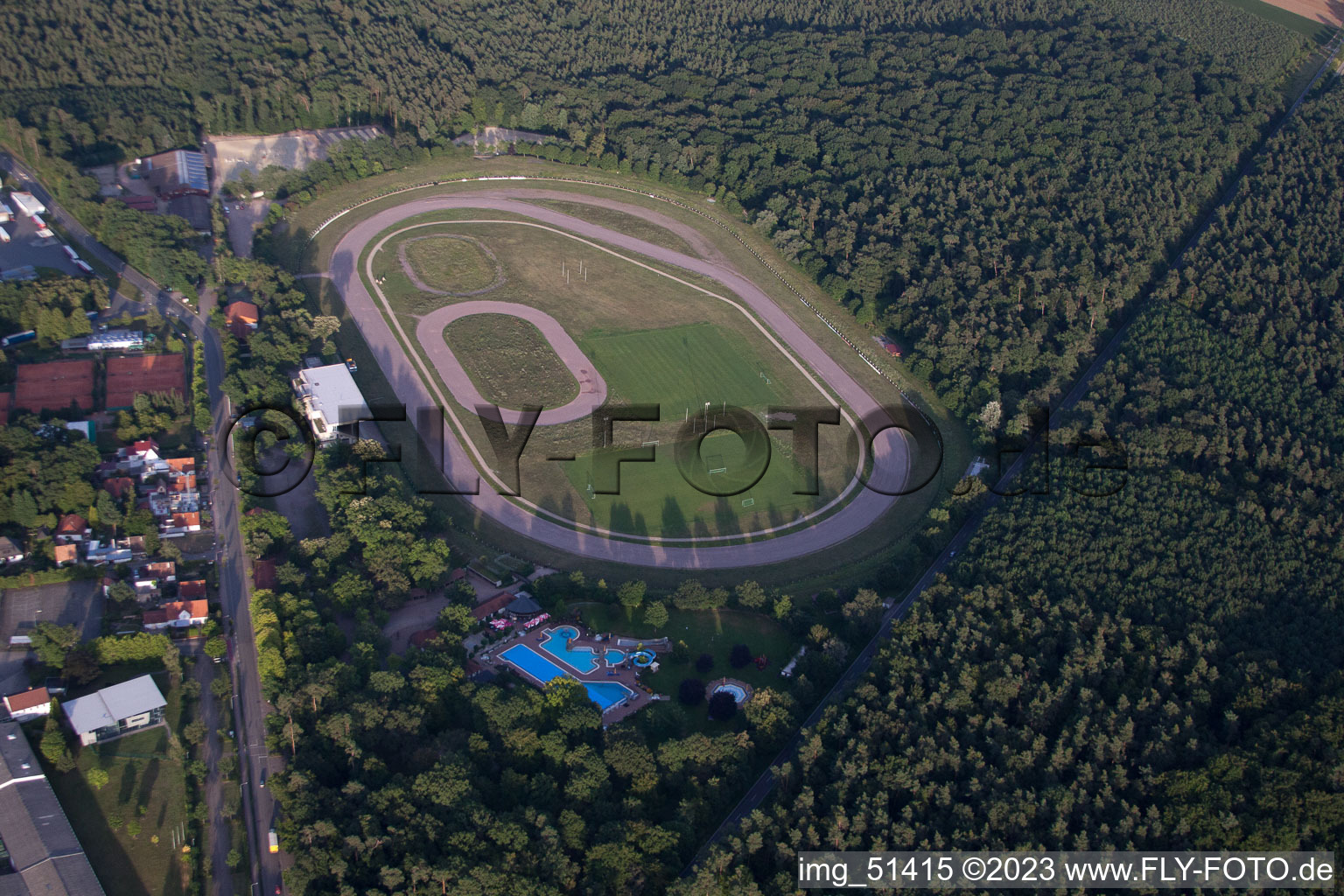 Bird's eye view of District Herxheim in Herxheim bei Landau in the state Rhineland-Palatinate, Germany