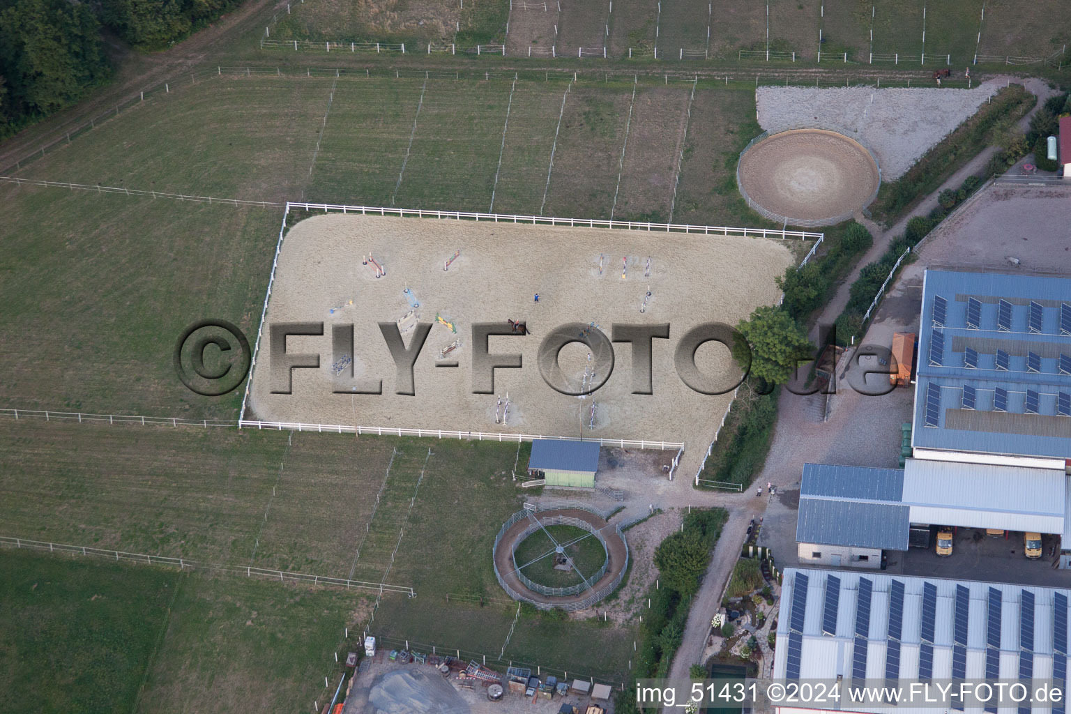 Rülzheim in the state Rhineland-Palatinate, Germany from a drone