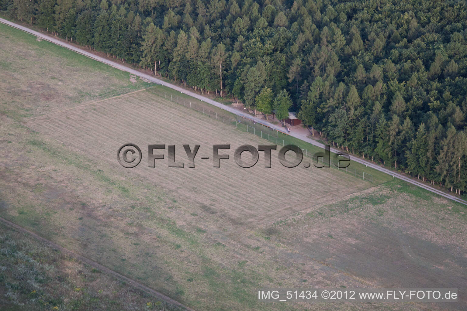 Aerial view of Model airfield in Rülzheim in the state Rhineland-Palatinate, Germany