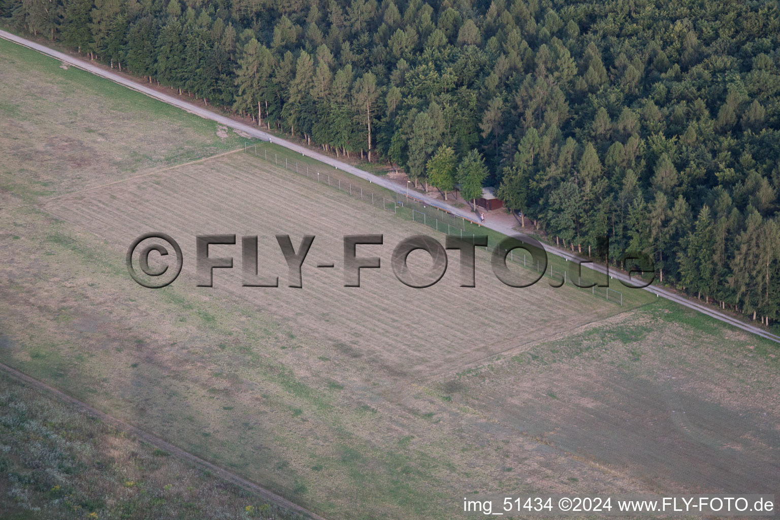 Aerial view of Model airfield in Rülzheim in the state Rhineland-Palatinate, Germany