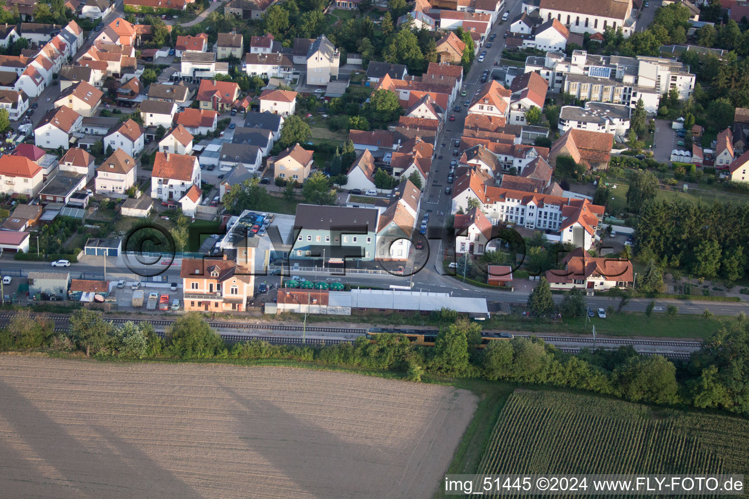 Rülzheim in the state Rhineland-Palatinate, Germany out of the air