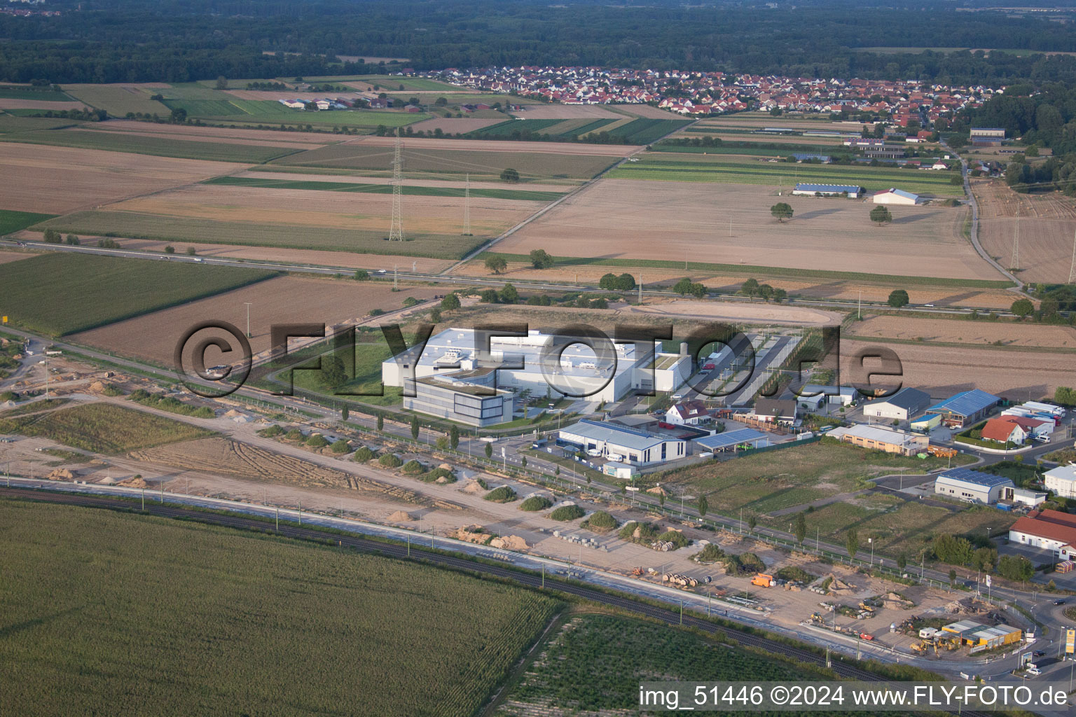 Commercial area north, DBK new building in Rülzheim in the state Rhineland-Palatinate, Germany