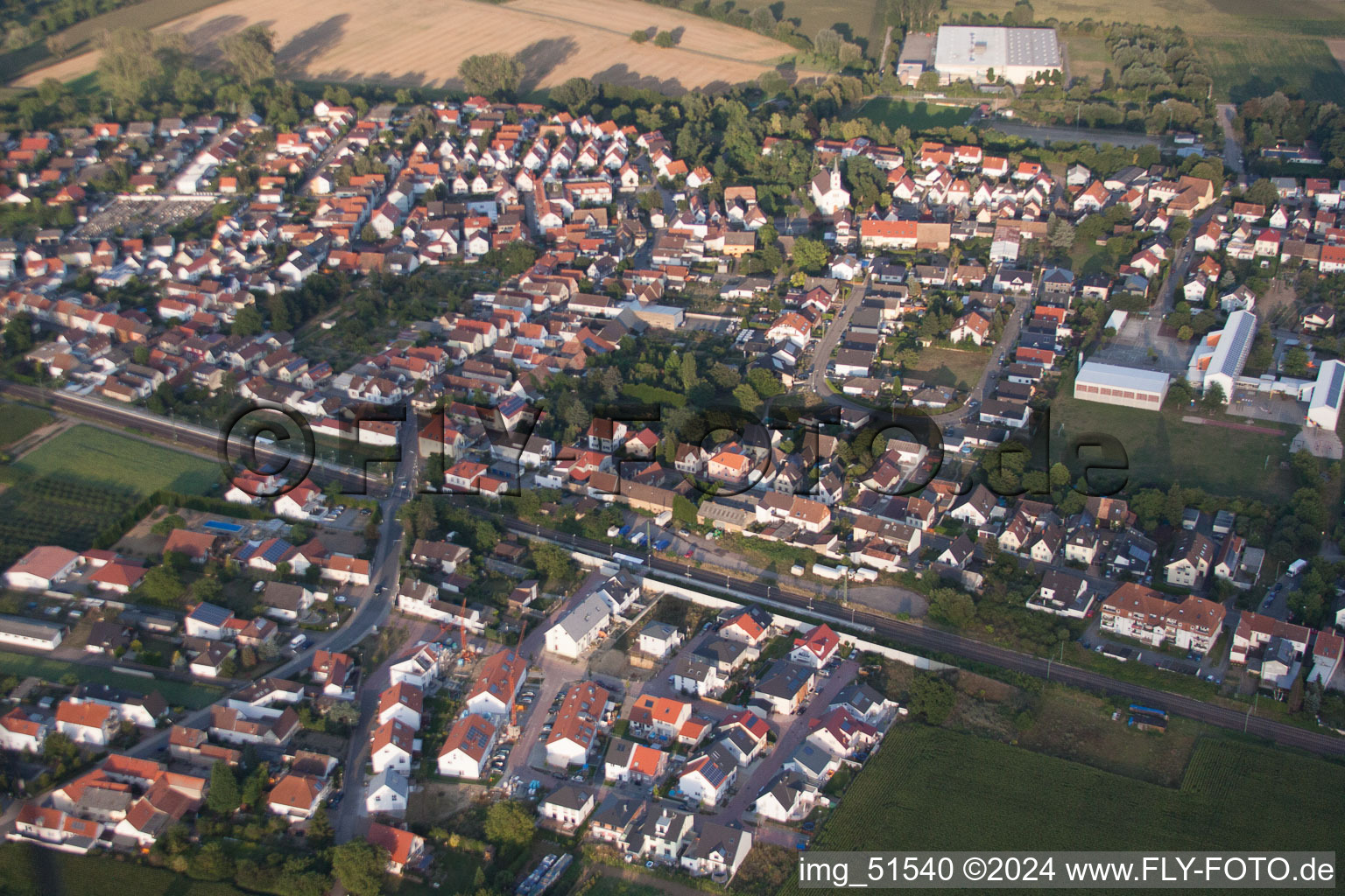 Speyer in the state Rhineland-Palatinate, Germany seen from a drone