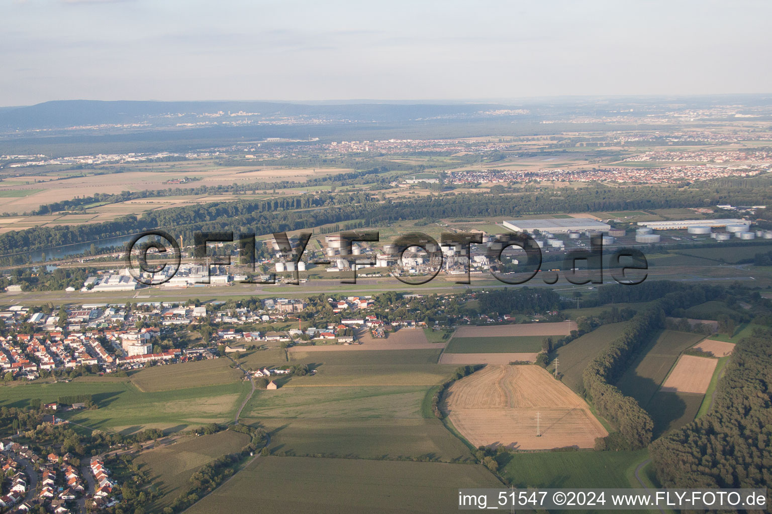 Speyer in the state Rhineland-Palatinate, Germany seen from above