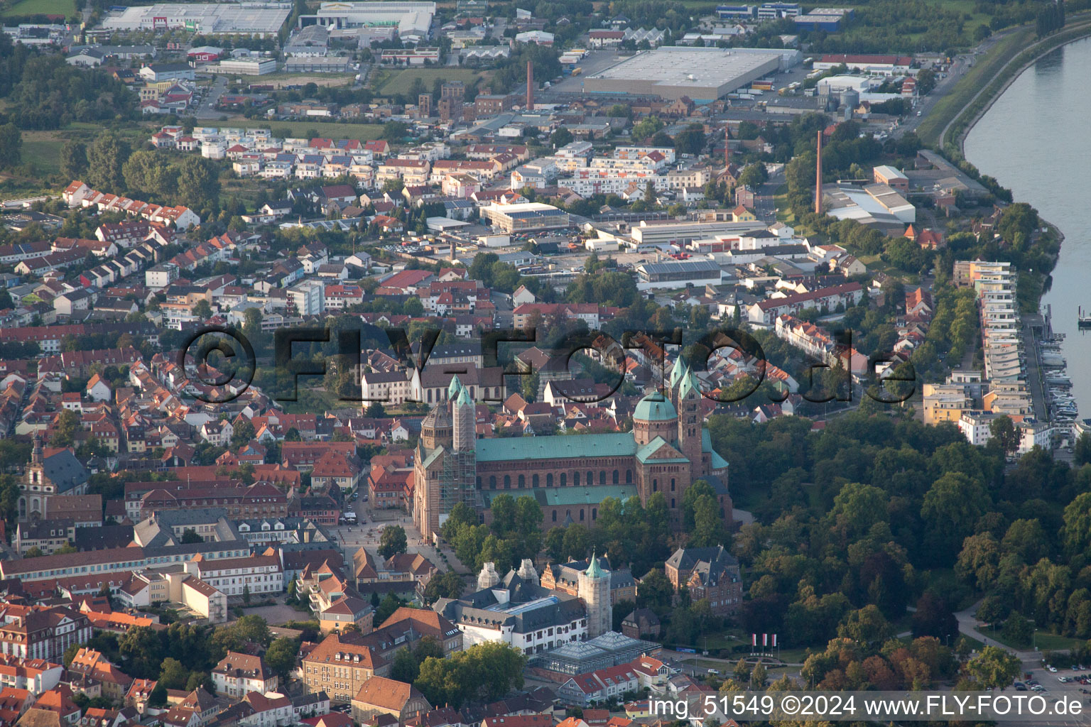 Bird's eye view of Speyer in the state Rhineland-Palatinate, Germany