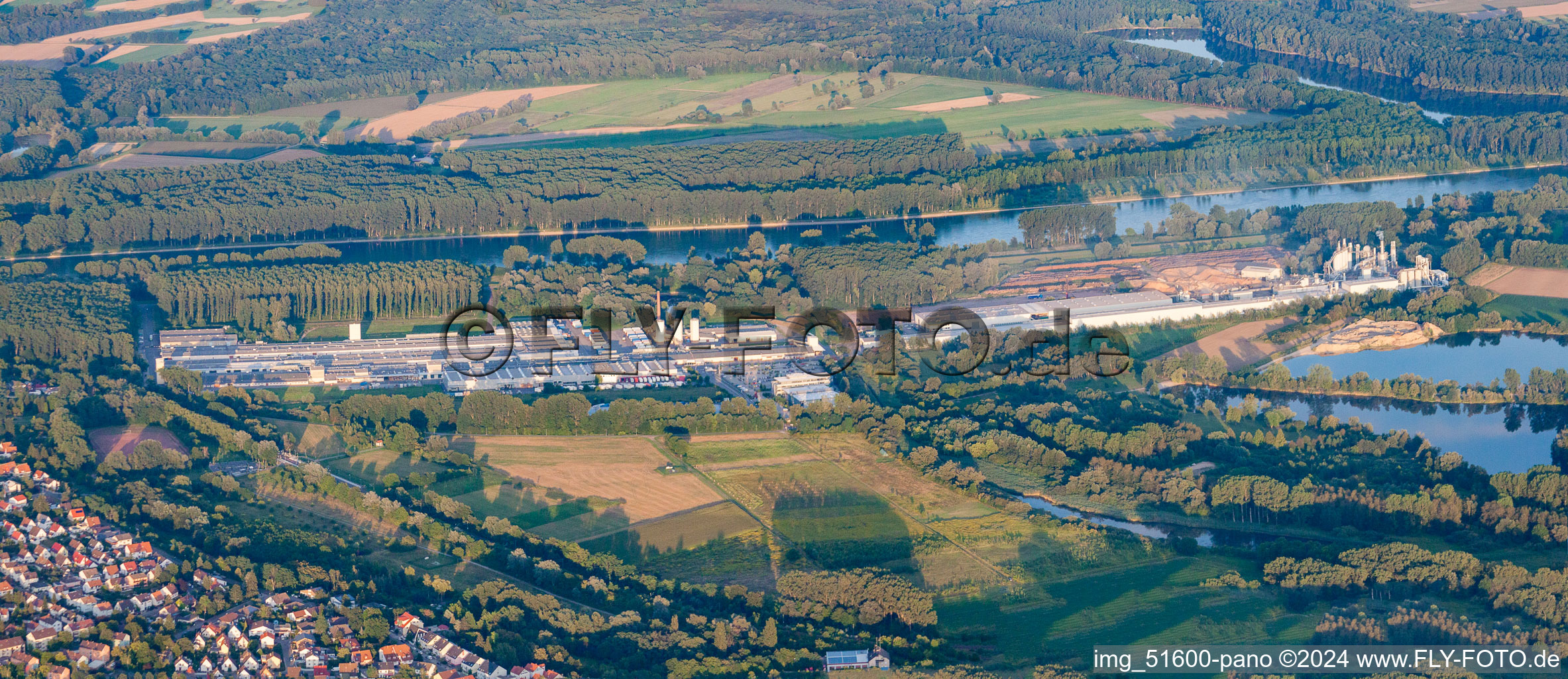 Aerial photograpy of Germersheim in the state Rhineland-Palatinate, Germany