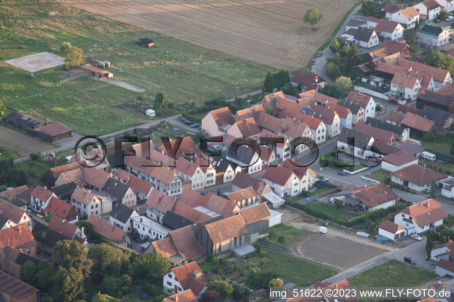 Herxheimweyher in the state Rhineland-Palatinate, Germany from a drone