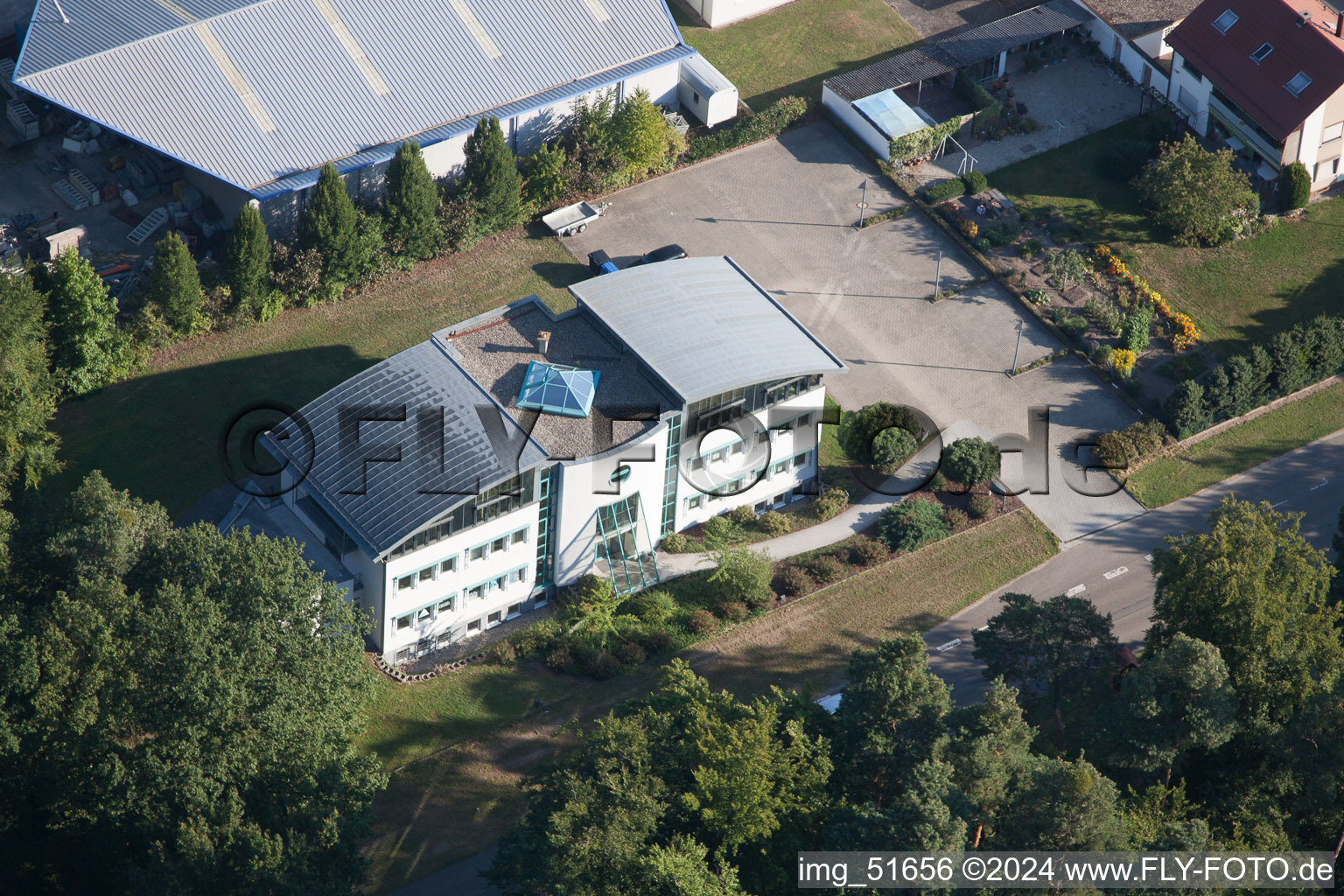 Drone image of Rheinzabern in the state Rhineland-Palatinate, Germany