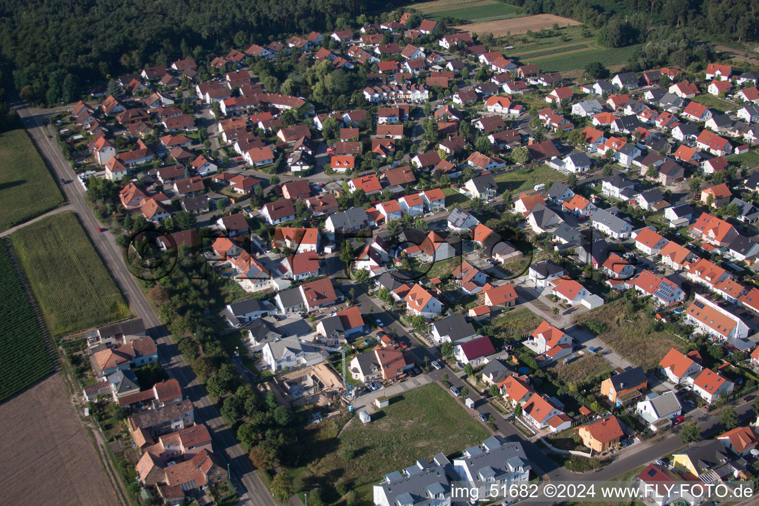 Rheinzabern in the state Rhineland-Palatinate, Germany out of the air