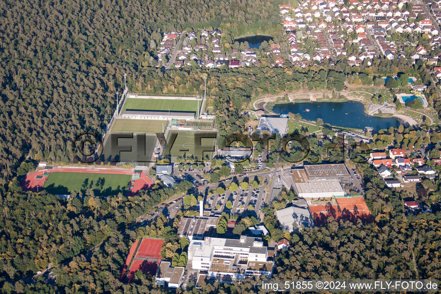 Ensemble of sports grounds von Astoria in Walldorf in the state Baden-Wurttemberg, Germany