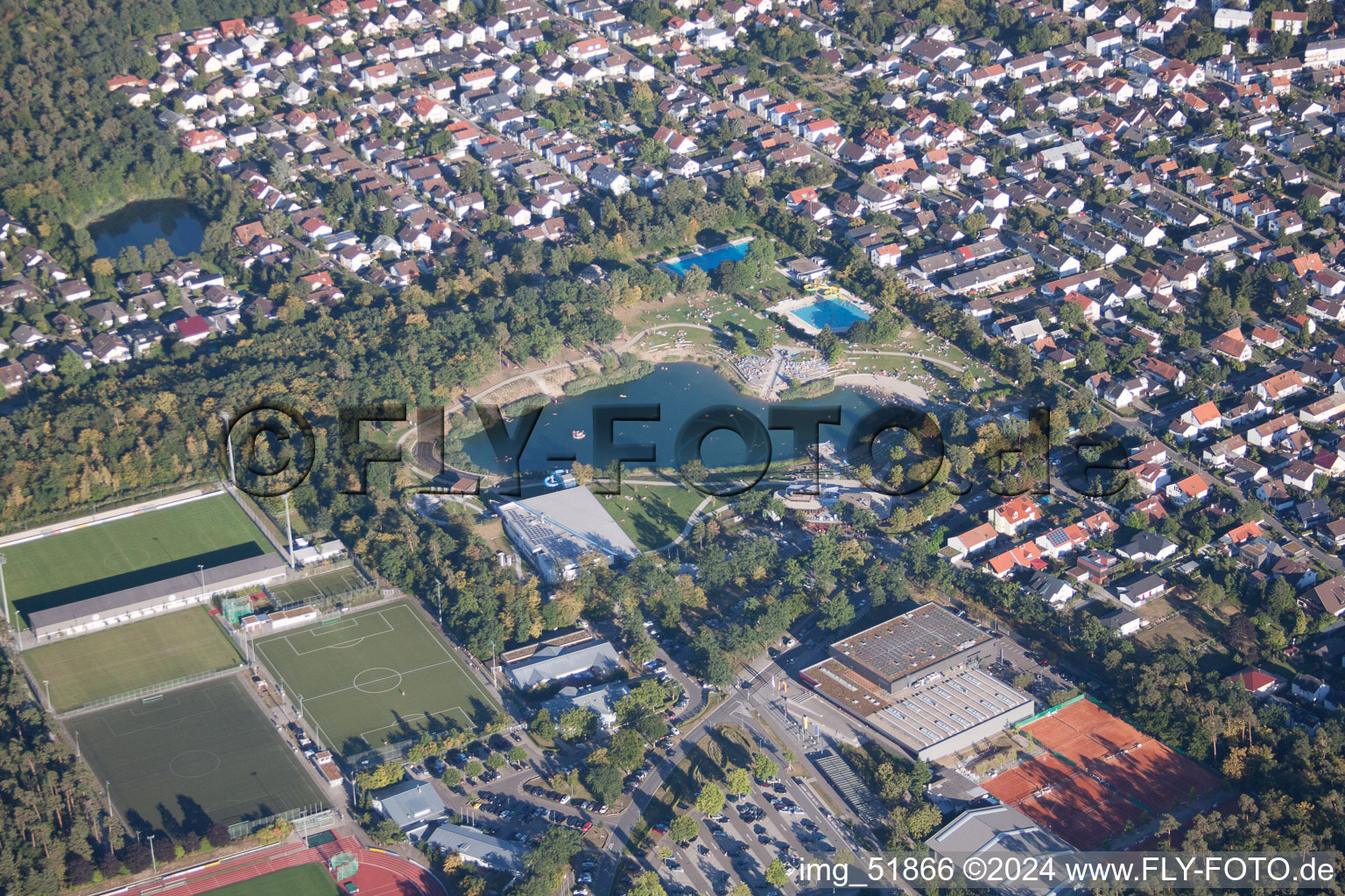 Sports fields in Walldorf in the state Baden-Wuerttemberg, Germany