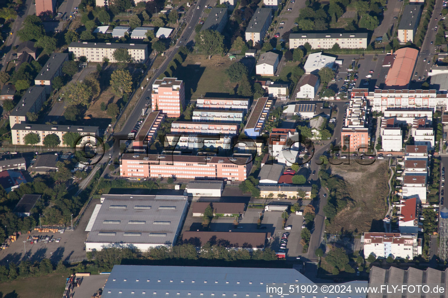 Aerial view of District Rohrbach in Heidelberg in the state Baden-Wuerttemberg, Germany