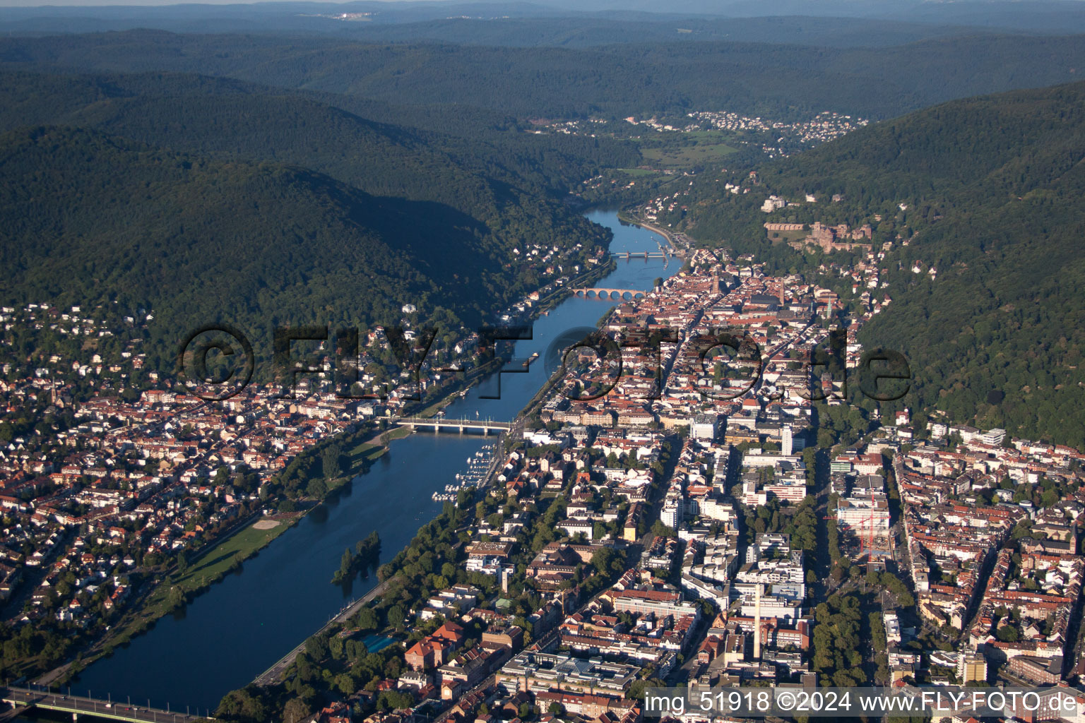 Neckar in the district Bergheim in Heidelberg in the state Baden-Wuerttemberg, Germany