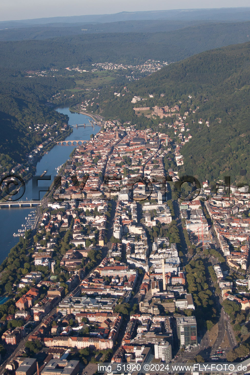 Old town on the banks of the Neckar in the district Voraltstadt in Heidelberg in the state Baden-Wuerttemberg, Germany