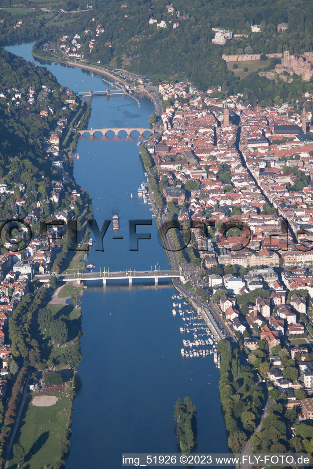 Neckaruferstr B37 in the district Voraltstadt in Heidelberg in the state Baden-Wuerttemberg, Germany